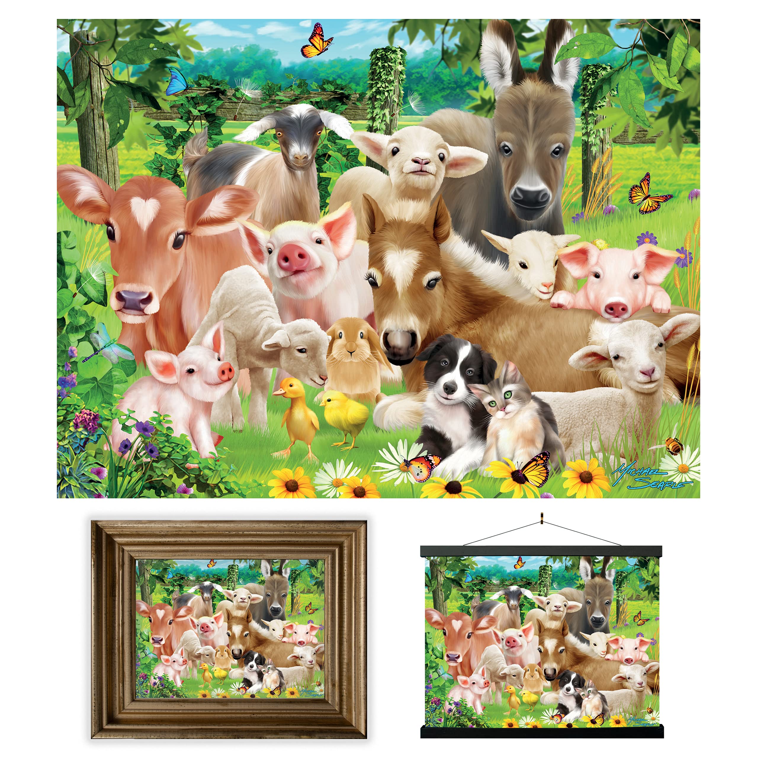 3D LiveLife Lenticular Wall Art Prints - Baby Farm Animals from Deluxebase. Unframed 3D Cute Poster. A perfect wall filler. Original artwork licensed from renowned artist, Michael Searle