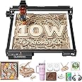 ATOMSTACK 10W Laser Engraver, A10 PRO V2 Laser Cutter, 0.06mm High Accuracy Laser Engraving Machine for Wood and Metal, Dark Acrylic, Glass, Leather