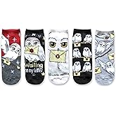 Harry Potter Hedwig Hogwarts Letter Juniors/Womens 5 Pack Ankle Socks Size 4-10 Multi