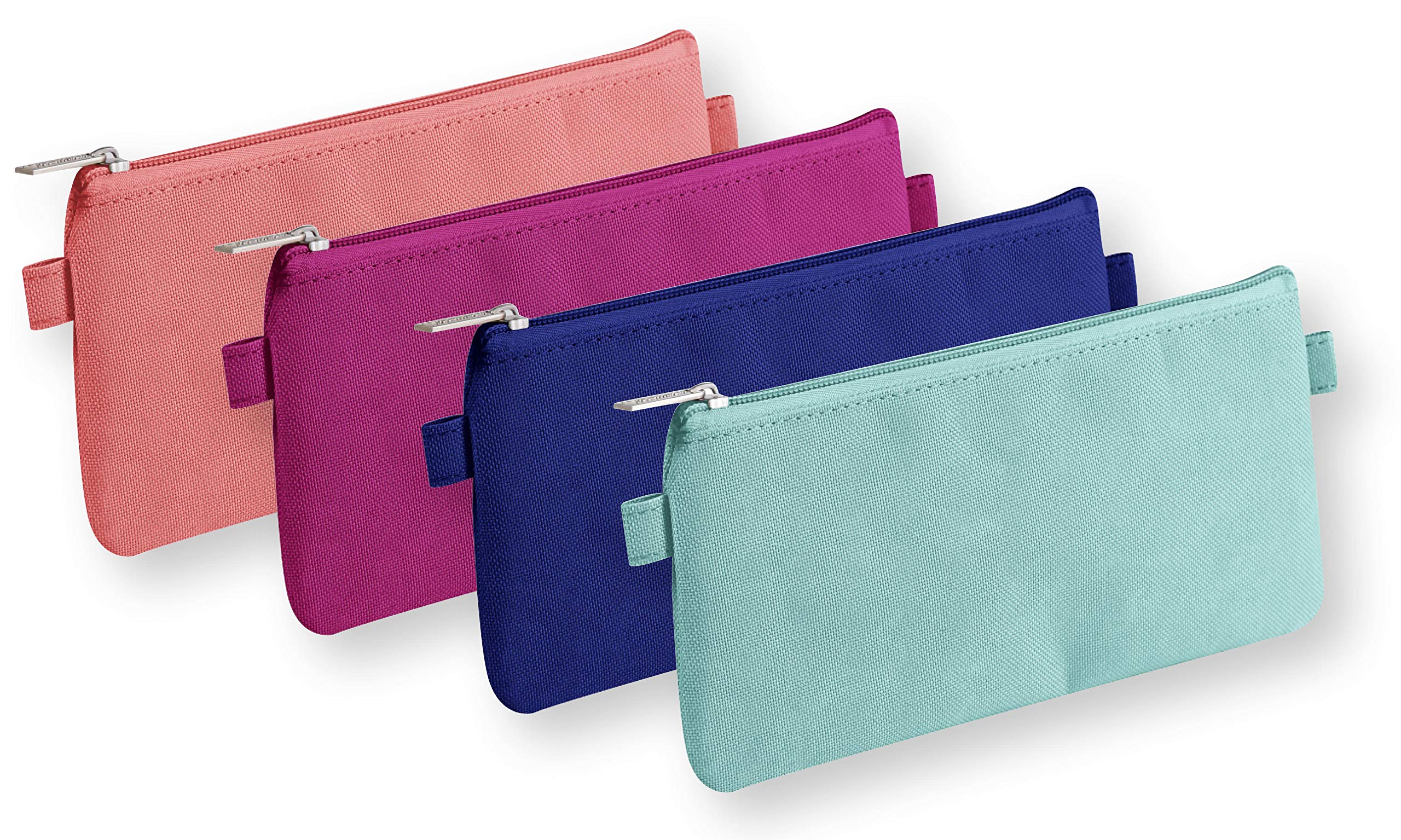 Clairefontaine 8479C - One Flat School Colourful Pencil Case with Zipper - Dimensions: 22x11 cm - Random colours - Practical - Spacious - Organisational