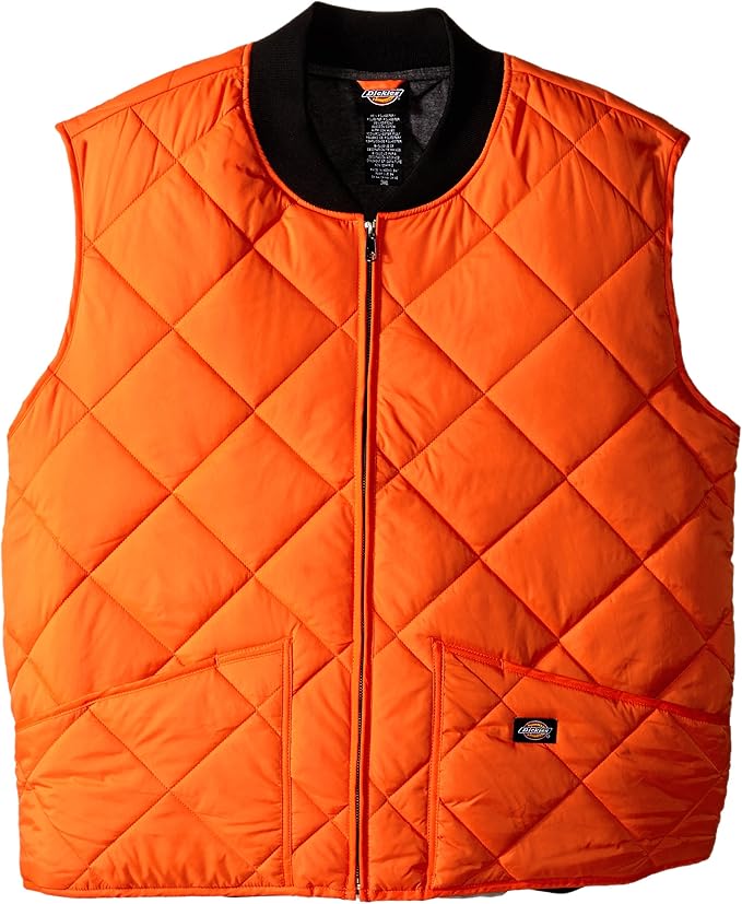 Dickies Men's BigTall Diamond Quilted Nylon Vest, Neon
