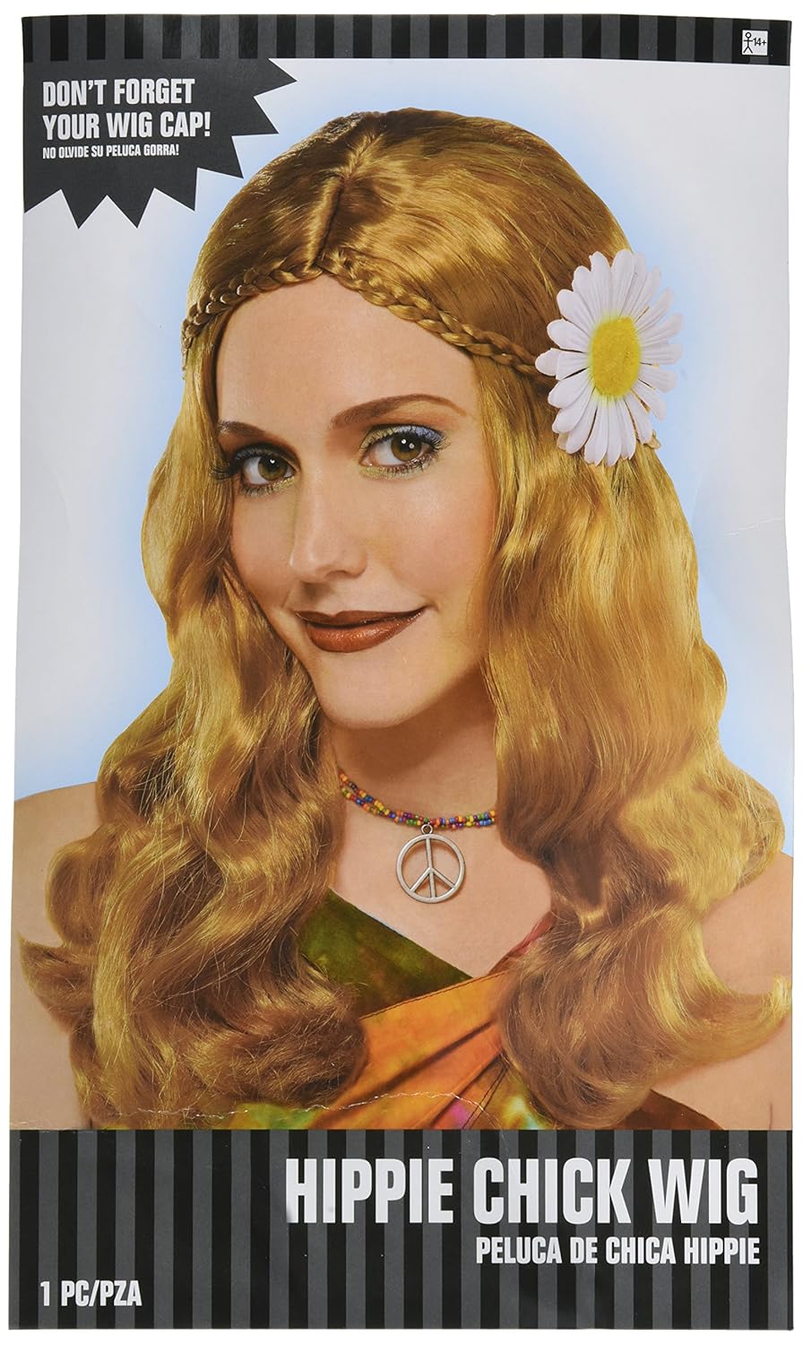 Buy Groovin 60s Costume Party Hippie Chick Wig Strawberry Blonde