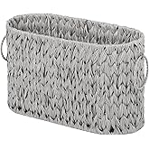 GRANNY SAYS Toilet Paper Storage, Toilet Paper Basket for Bathroom, 6 Mega Rolls Organizer Free Standing, Wicker Basket for Bathroom Storage, Grey