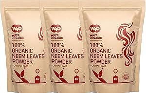 Neem Powder Organic 4 Oz(3 Packs), Ultra Fine Powdered Suitable for Skin, Face, Garden and Hair Growth, Ayurvedic Fresh Tender Leaves Powder, Shadow Dried leaf for High Potent - Way4Organic
