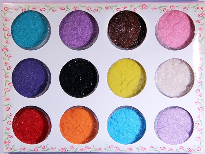 Velvet Flocking Powder For Nail Art / Crafts, 12Pack With Bonus Double