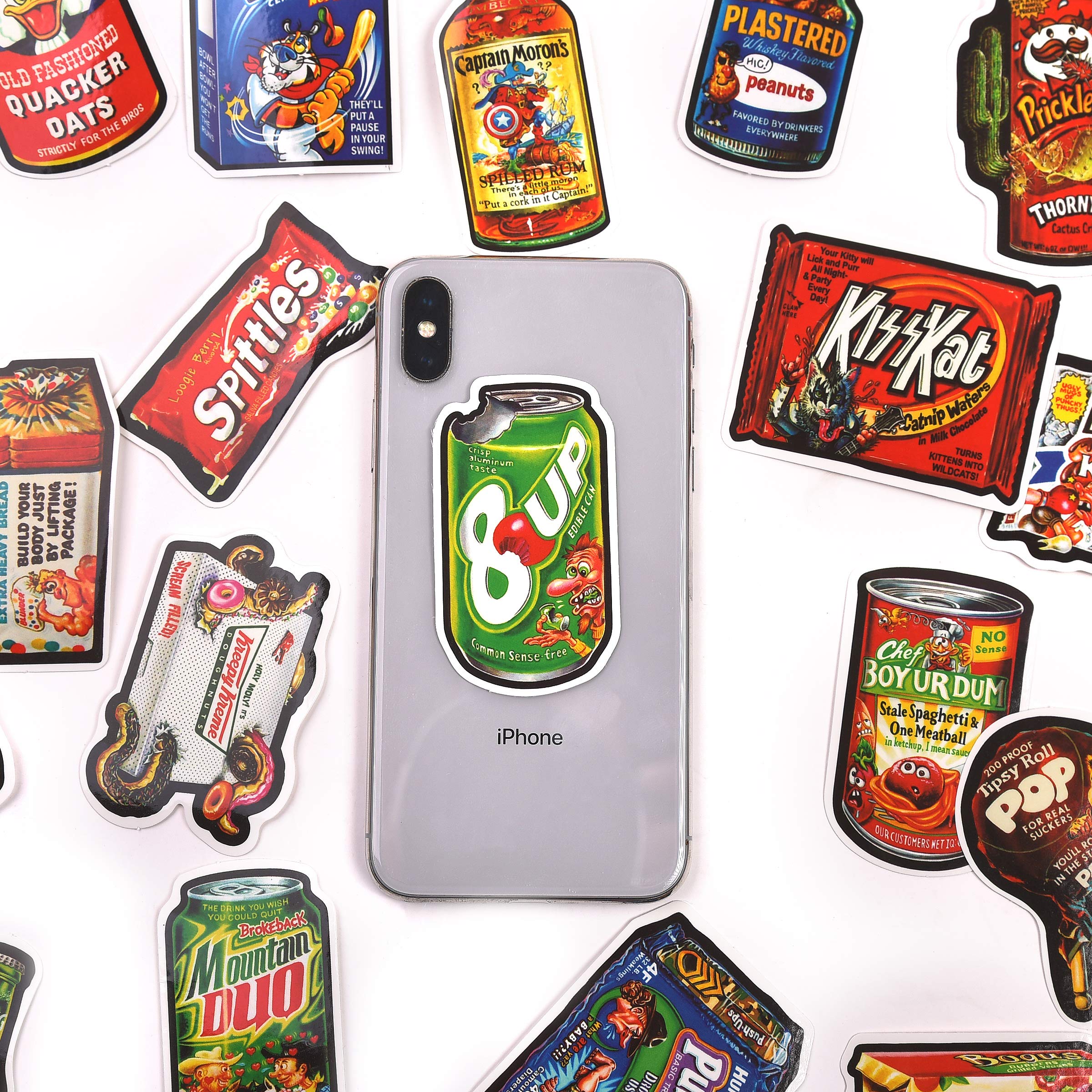 Mizzuco Vinyl Stickers Waterproof Food Stickers 50 Pieces for Teens Girls Laptop Bumper Helmet Ipad Car Luggage Water Bottle (SW105)