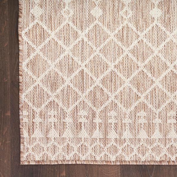 NOURISON HOME POSITANO BEIGE 8′ X 10′ AREA RUG – EASY CLEAN, NON SHEDDING, BED ROOM, LIVING ROOM, DINING ROOM, KITCHEN (8′ X 10′)