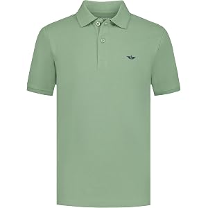 Dockers Boys' Short Sleeve Pique Polo Shirt, Classic Fit Cotton Blend Collared Shirt