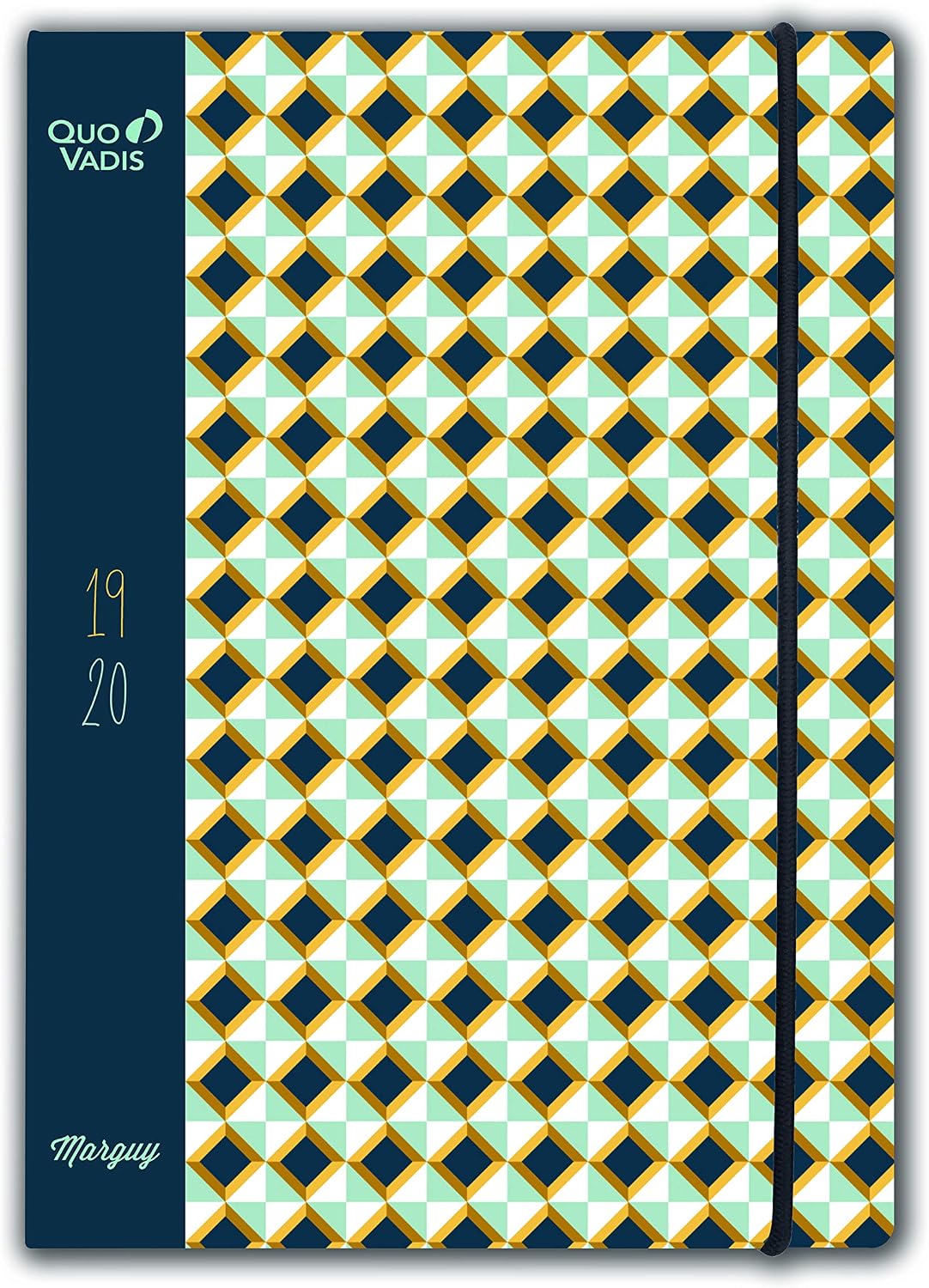 Quo Vadis Magali Fournier Note 21 with Elastic Weekly School Diary 15 x 21 cm Year 2019-2020, 3D Graphik