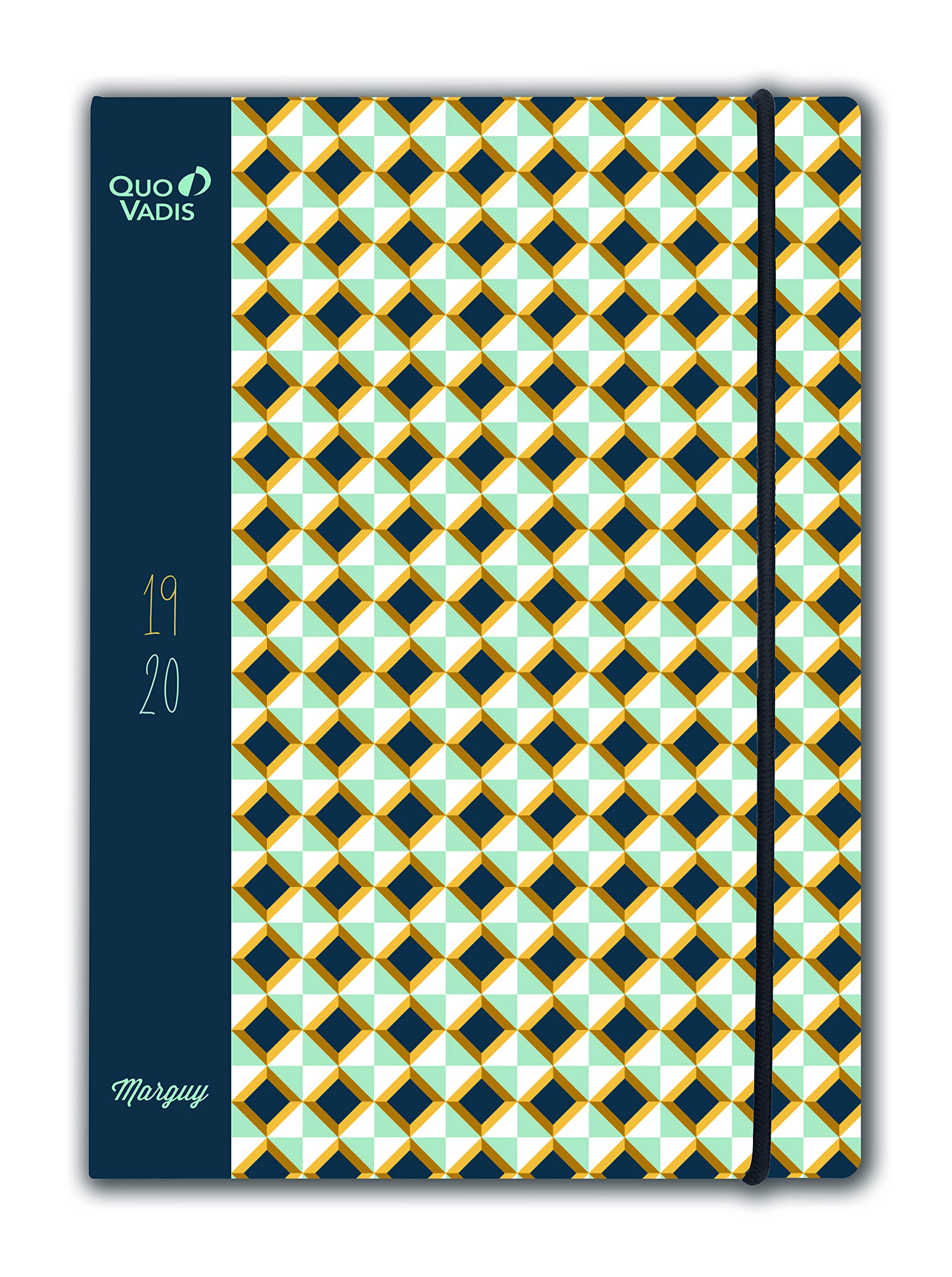 Quo Vadis Magali Fournier Note 21 with Elastic Weekly School Diary 15 x 21 cm Year 2019-2020