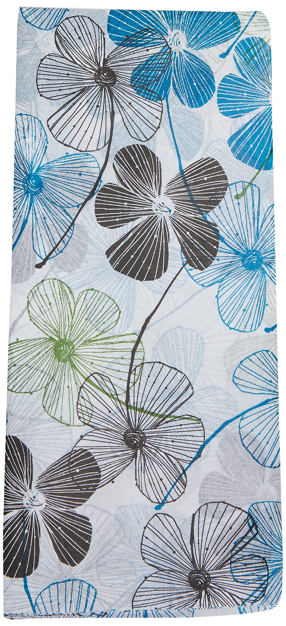 SatinWrap Luxury Printed Tissue Wrapping Paper Floral Lines 5 Sheets