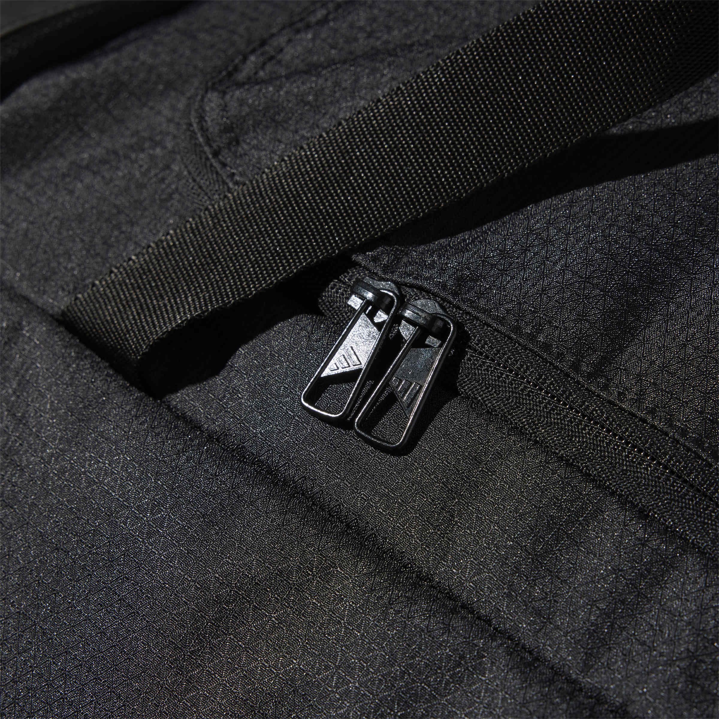 adidas Unisex Essentials 3-Stripes Duffel Bag, Black/White, L 5