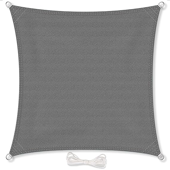 CelinaSun Sonnensegel, Sonnenschutz Garten Balkon und Terrasse wetterbeständig HDPE atmungsaktiv Schattenspender 1000052 Quad