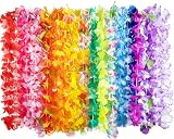 JOYIN 12 Counts Hawaiian Leis Bulk Full Size Silk Flower Leis