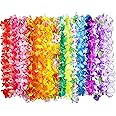 Joyin Toy 36 Counts Hawaiian Leis Bulk, Tropical Flower Lei Hawaiian Lei Beach Hawaii Luau Party Favors Decoration Birthday P