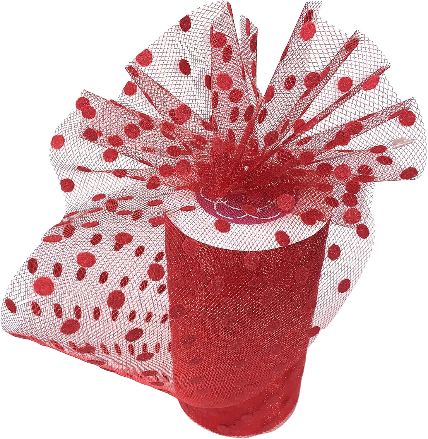 Bows & Ribbons - Red Polka Dot Tulle Decor - 6