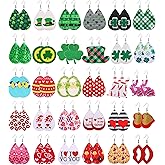 9 Pairs Valentines Day Earrings for Women, Love Heart Dangle Acrylic Earrings Valentine's Accessories Jewelry Gifts for Women Holiday Party Wedding