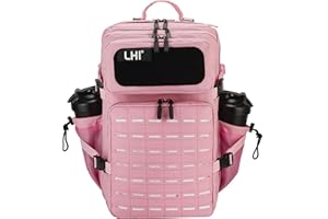 LHI Tactical Military Backpack for Men 25L/45L Large Molle Army Assault Pack 3 Day Hiking Rucksack With Bottle Holder