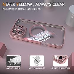 IAIYOXI Magnetic Clear Case for iPhone 15 Pro with