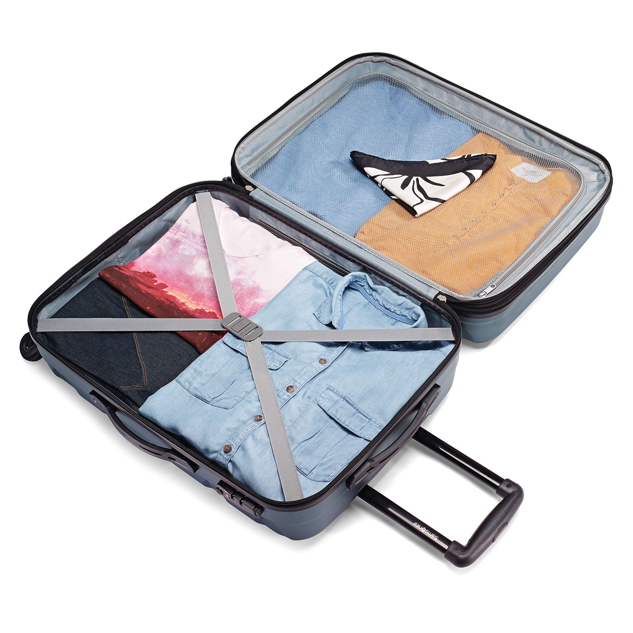 Samsonite Omni PC Hardside Expandable Luggage with Spinner Wheels, Teal, 3-Piece Set (20/24/28)