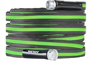 AOLINK RV Drinking Water Hose 50FT, Lead-Free, Fabric Reinforced, Lightweight, 3/4 GHT Fitting, Abrasion Resistant