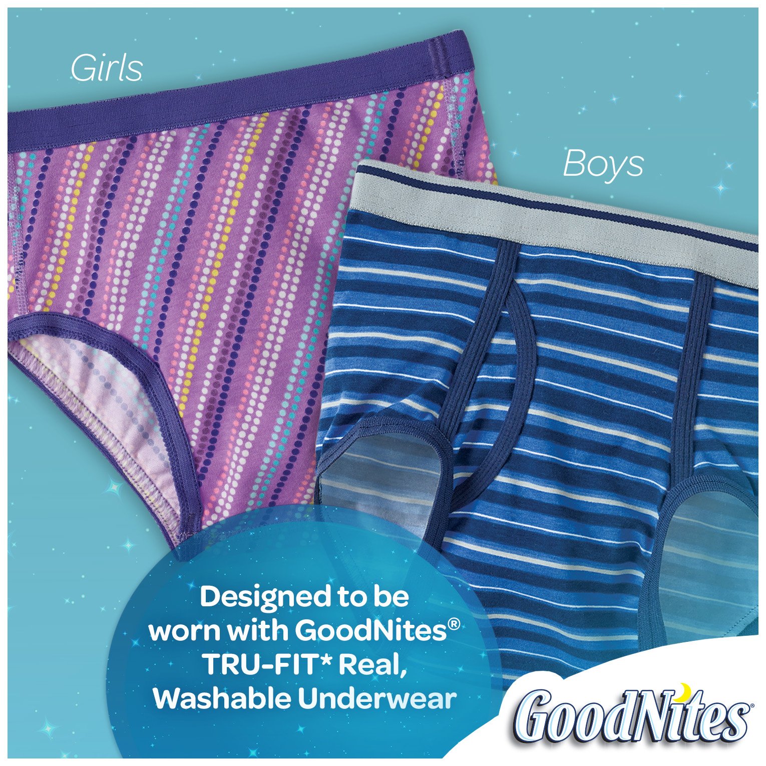 GoodNites TRUFIT Disposable Absorbent Inserts For Boys & Girls, Refill