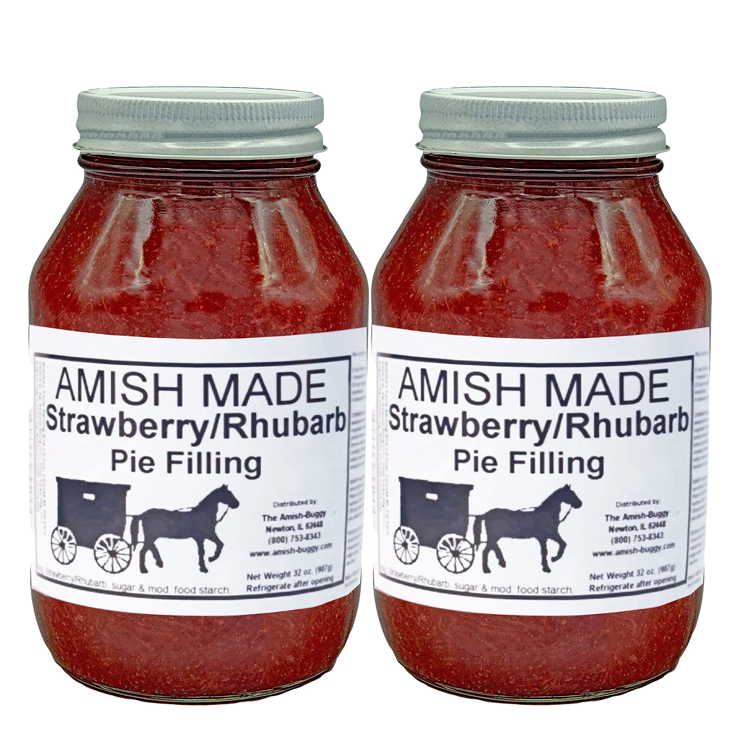 Amish Pie Filling Strawberry/Rhubarb and Topping