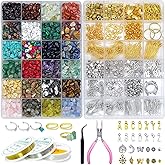 ygorios Jewelry Making Kit for Adults - 1760 PC Crystal Beads, 800 PC Jewelry Findings, DIY Bracelet, Earring