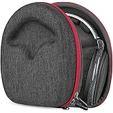 Geekria Shield Headphones Case Compatible With Sennheiser HD 598, 660S2, 660S, 490 PRO Plus - Hard Shell Travel Carrying Bag With Cable Storage (Dark Grey)