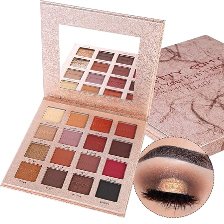 16 Farben Lidschatten Palette Matt Schimmer Glitzer Lidschatten Wasserdicht Permanent Augenschatten Makeup Kosmetische von Pretty Comy