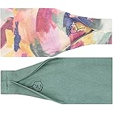 Maven Thread 4" Wide Workout Headbands for Women (2 Pack) – Non-Slip Sweatbands for Gym, Running & Yoga