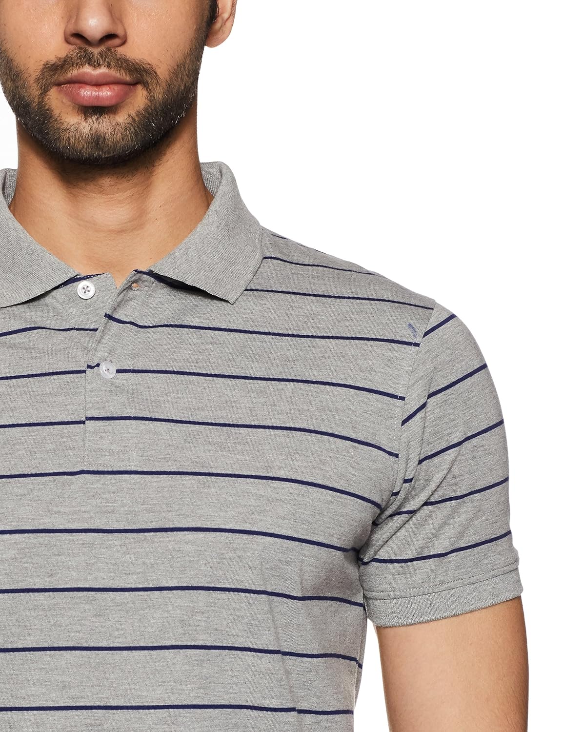 get in men's striped regular fit polo