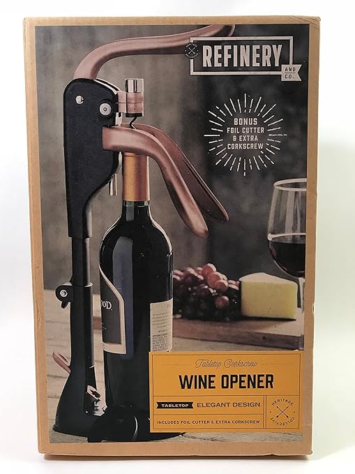 Amazon Com Refinery Tabletop Corkscrew Wine Opener Kitchen Dining