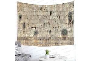 F-FUN SOUL Western Wall Jerusalem City Tapestry, 40x30inchs Soft Flannel, Israel Cityscape Wall Hanging Tapestries for Room Decor GTDWFS49