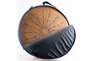 NAZAR DRUMS Waterfall Disk 20 inch Meditative Wooden Ocean Drum | Rain Drum for Sound Bath | With Soft Protecting Bag