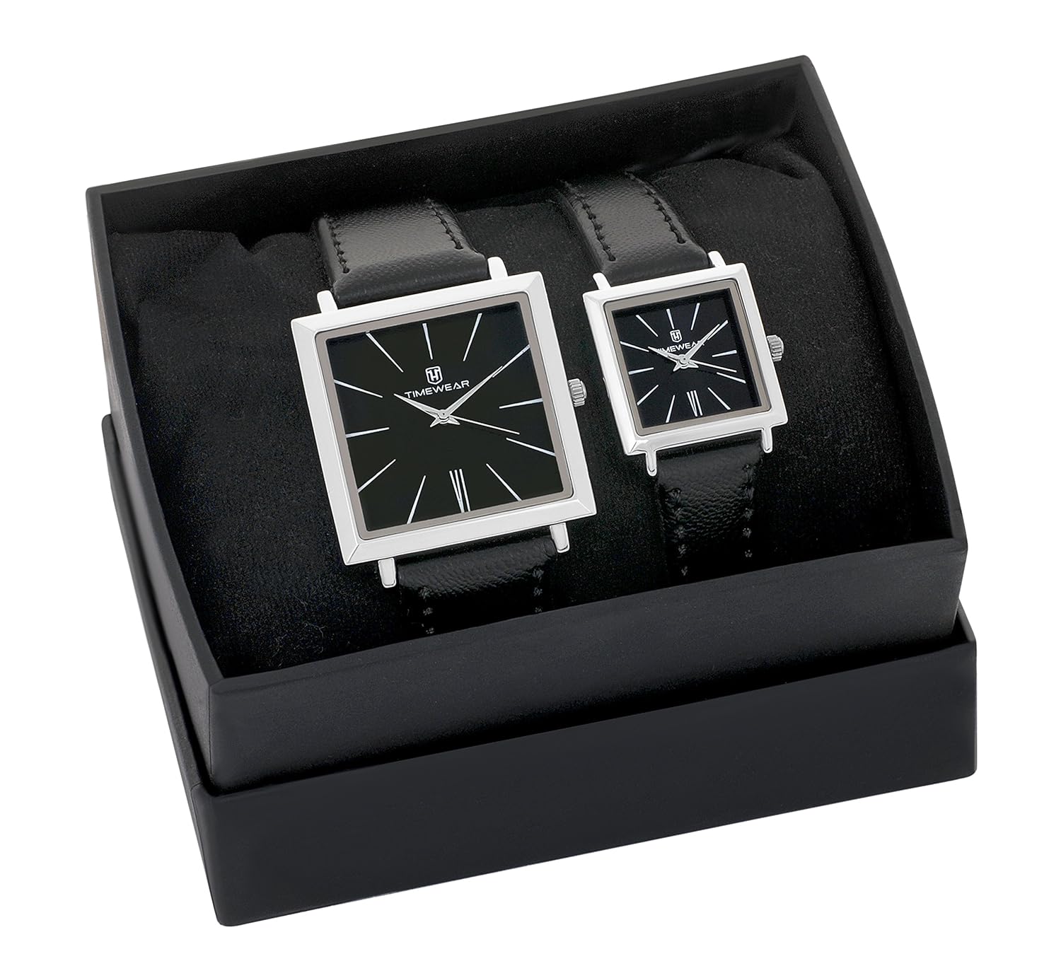 timewear analog black dial unisex couple watch - 909bdtcouple
