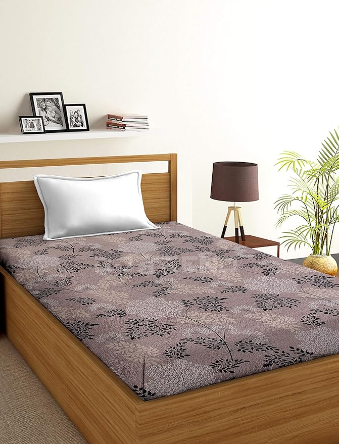 RD TREND 100 Cotton Single Bedsheet ( 90 x 60 ) Without Pillow Cover