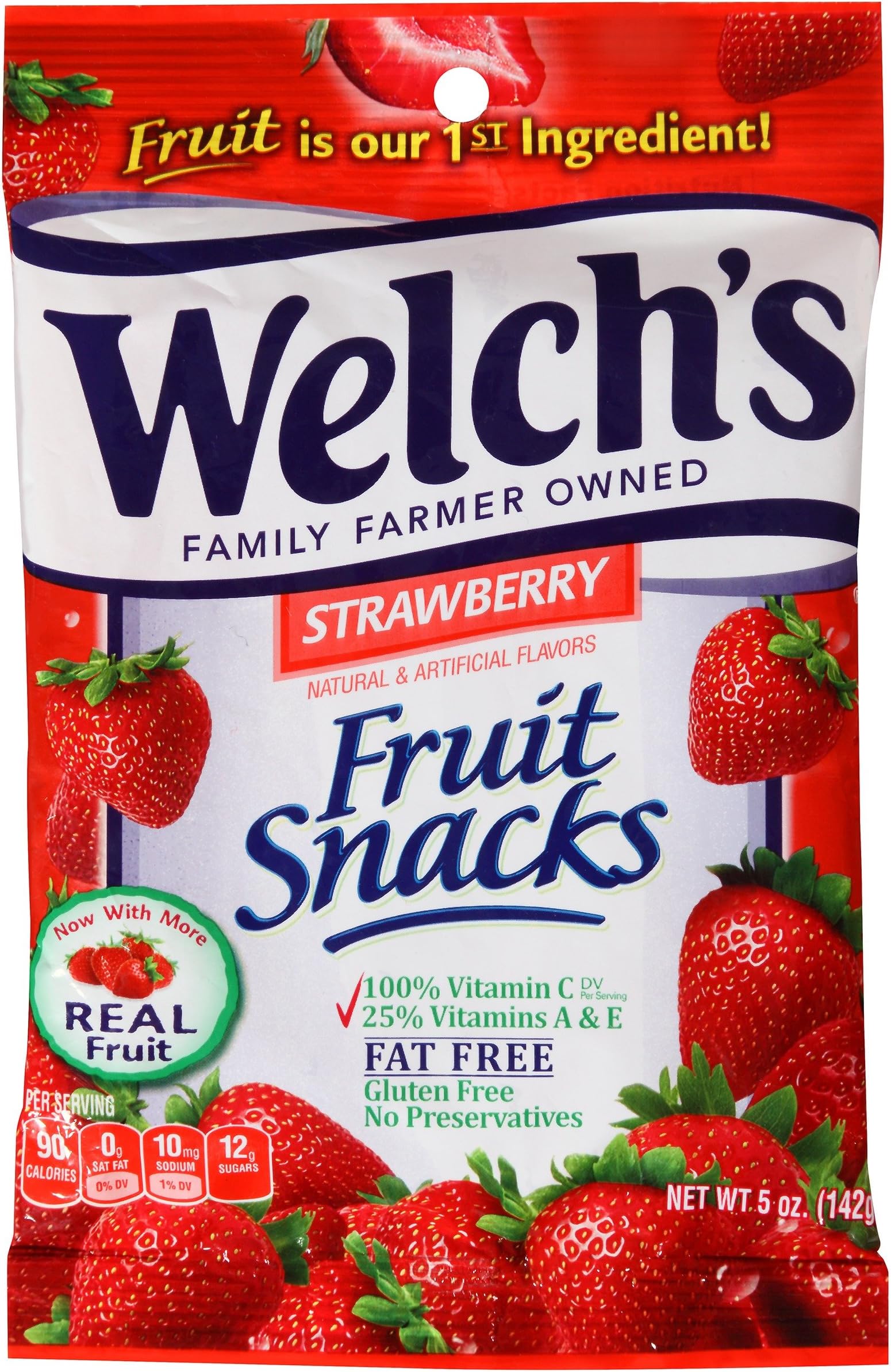 Welch's Strawberry Fruit Snacks - 5 oz Bag