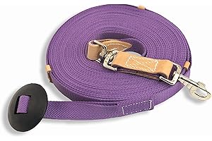 Southwestern Equine 35' Flat Cotton Web Lunge Line with Bolt Snap & Rubber Stop (35', Lavender)