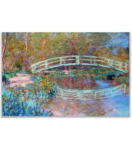 Amazon.com: Monet Wall Art Collection Canvas Japanese (Bridge in