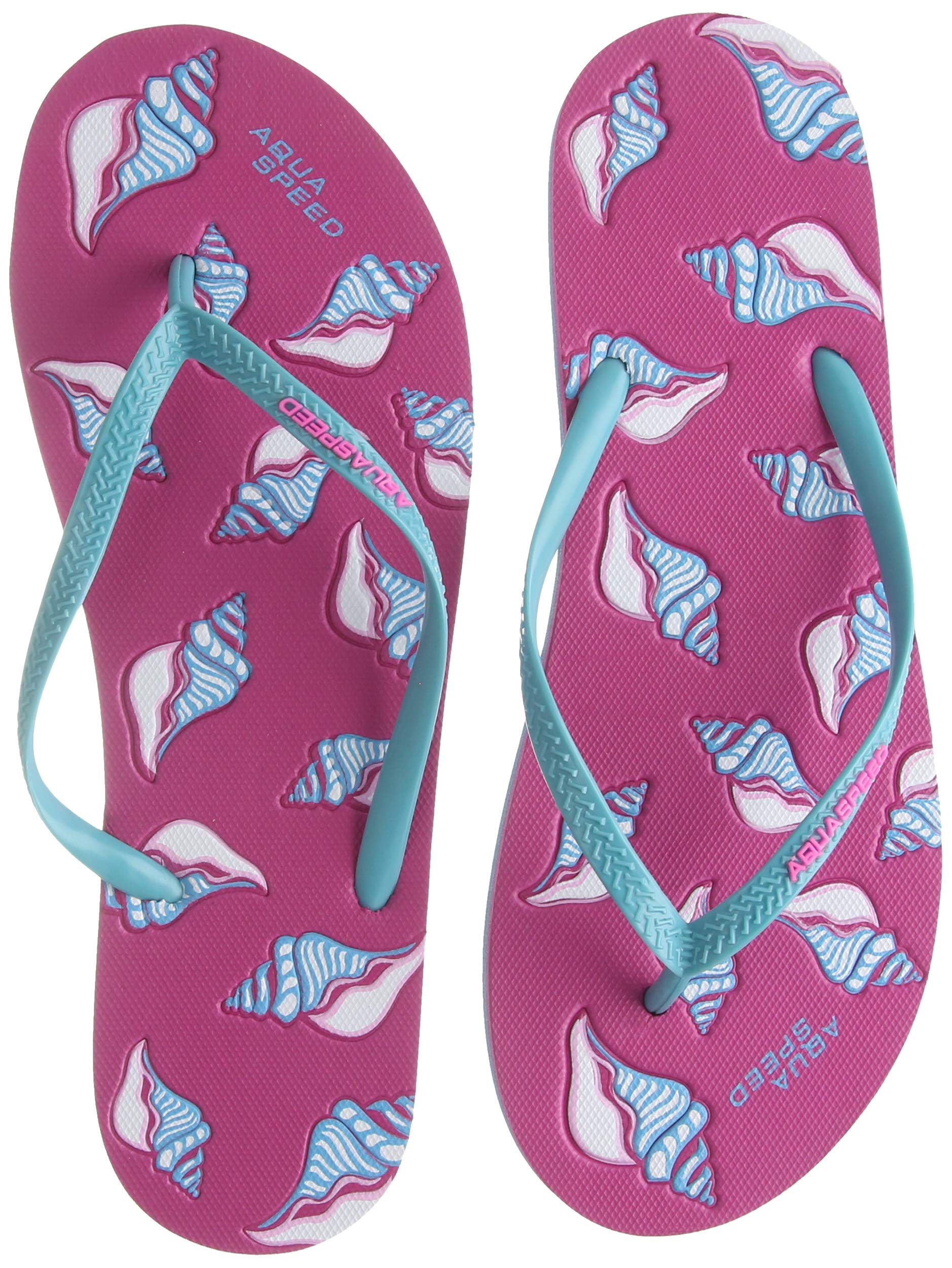 Aqua Speed Men Napoli Womens Pool Shoes - Pink/Turquoise, Size 39