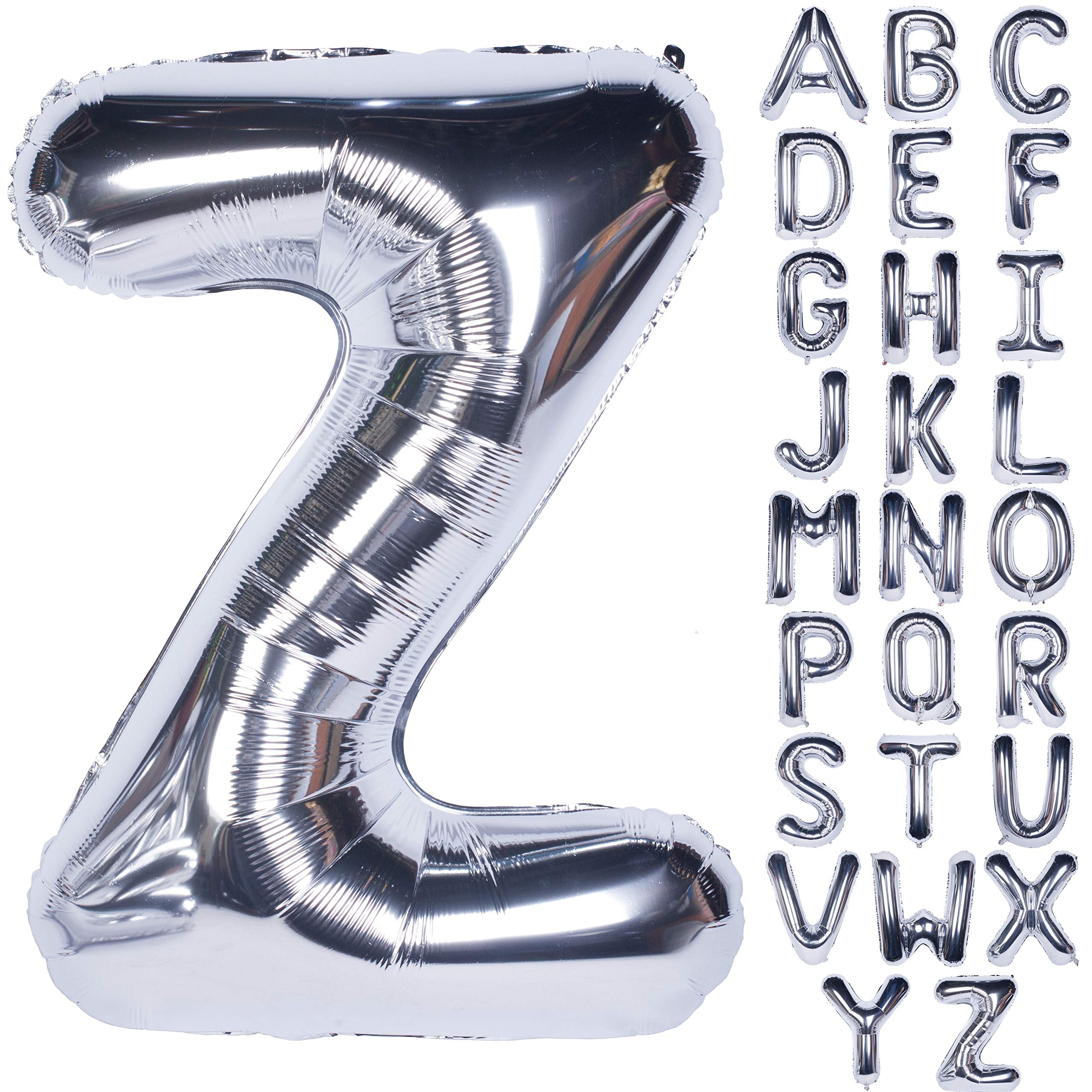 Letter Balloons Silver Large Letter Z Balloon 40 Inch Foil Helium Alphabet Balloons Birthday Party Baby Shower Graduation Ceremony Decoration (Silver Letter Z)