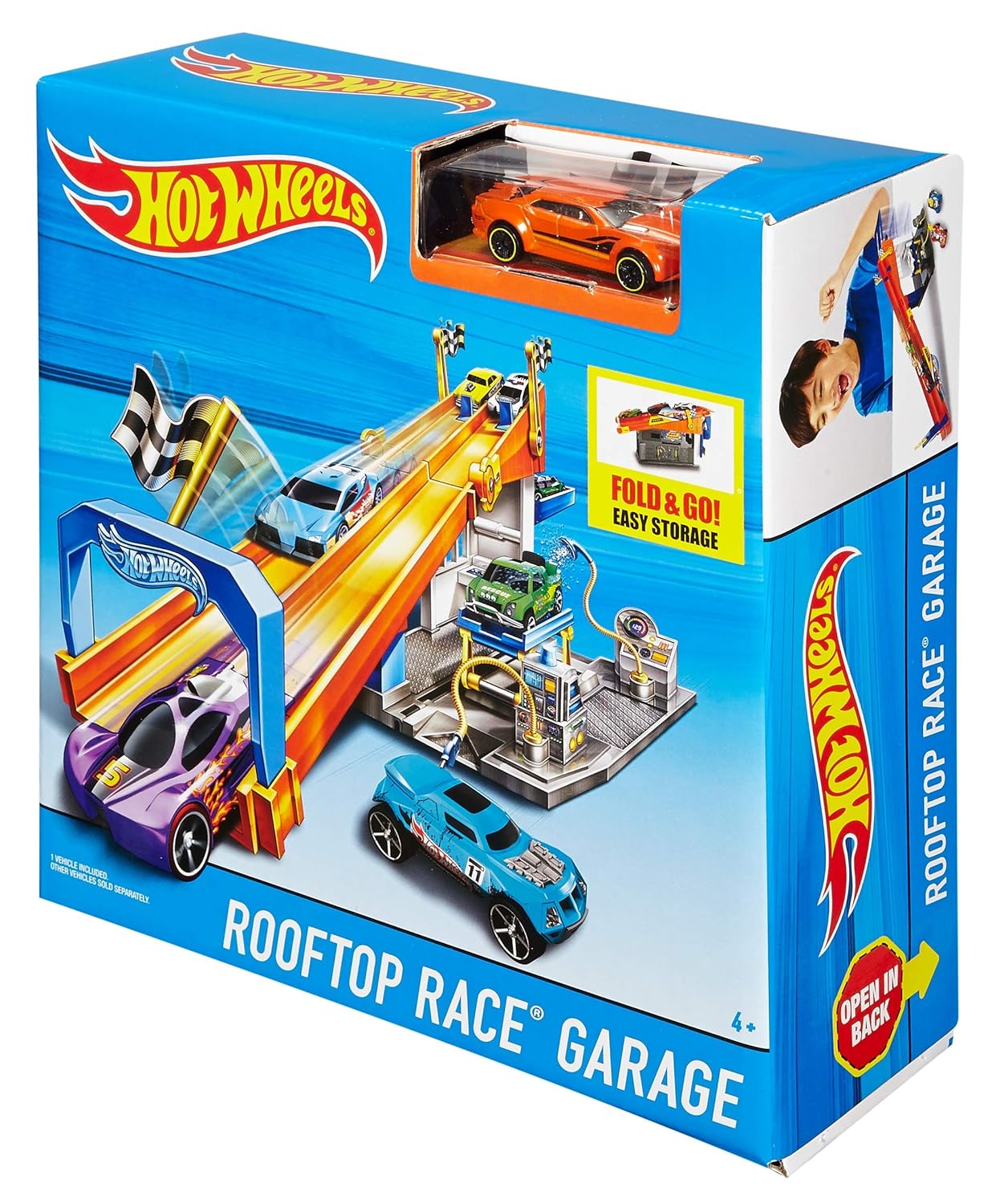 hot wheels rooftop race garage exclusive playset