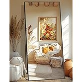 TRAHOME Full Length Mirror, 75"x35" Standing Floor Full Body Mirror for Wall with Aluminum Alloy Frame for Bedroom, Living Room, Dressing Room(Black)