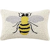 Peking Handicraft 30KSL173C12OB Bee Hook Pillow, 8x12 Hook Pillow