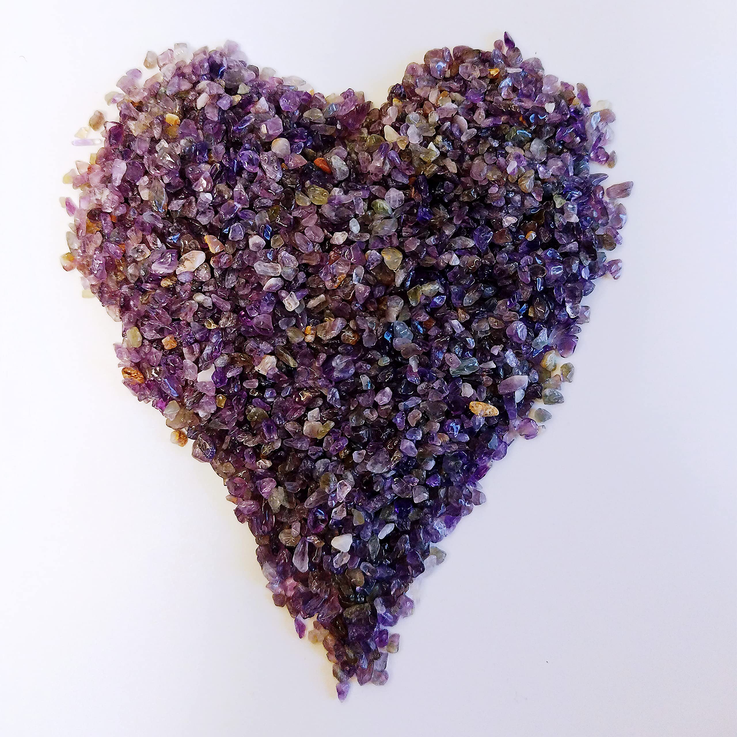 Zen&Tao Natural Amethyst Crystal Gemstone Semi-precious Stone Chips/Mini Tumblestones, Various Sizes and Weight, Decorative Stones (3-5mm 200g)