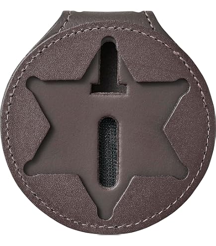 Perfect Fit Shield Wallet - Hidden Badge Holder For FL & CT Corrections (Cutout #189) Black Leather