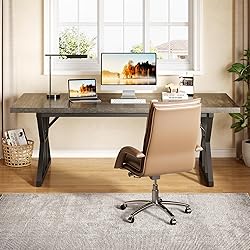 LITTLE TREE 70.8-Inch Large Executive Desk, Extra