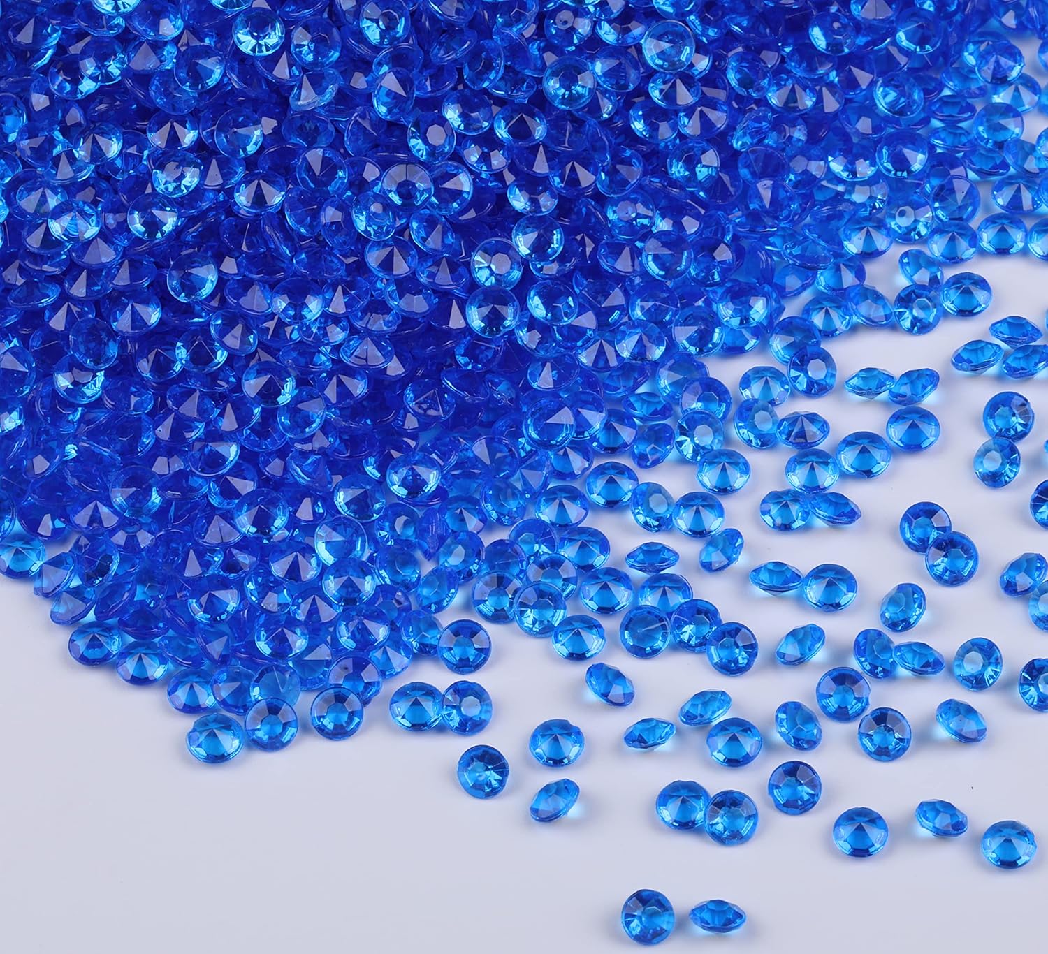 Vase Fillers - Gintoaria 10000 pcs/Pack Wedding Table Scatter Confetti Crystals Acrylic Diamonds Vase Fillers 4.5 mm Rhinestones for Wedding, Bridal Shower, Vase Beads Decorations (Medium Blue)
