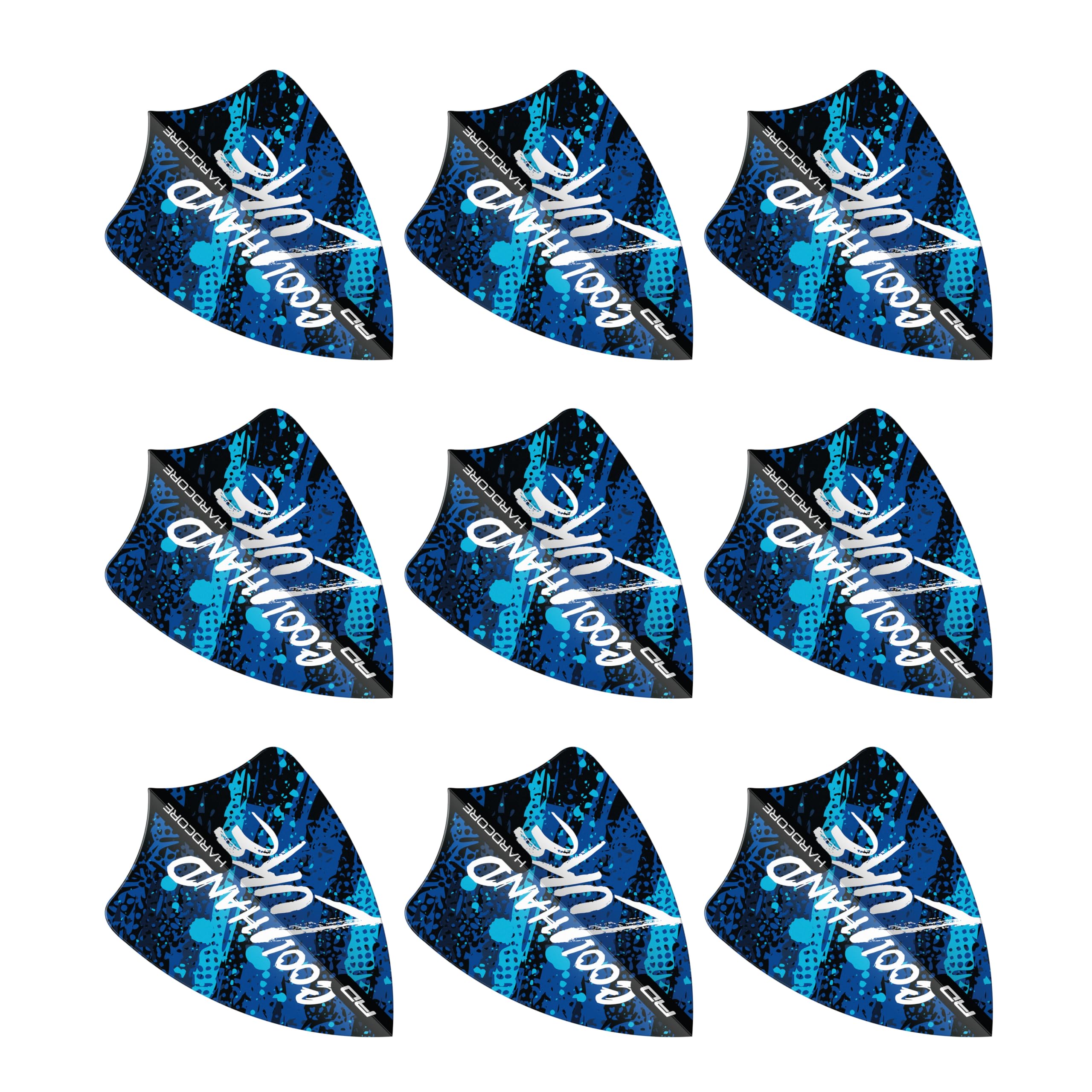 RED DRAGON Luke Humphries World Champion Blue Freestyle Dart Flights 3 Sets Per Pack (9 Dart Flights in total)
